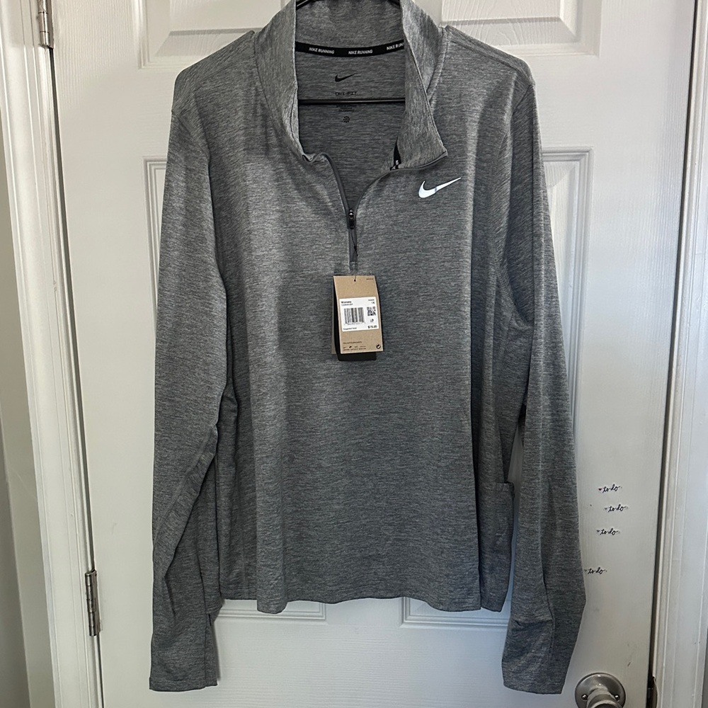 Nike Women's Long Sleeve Gray Top